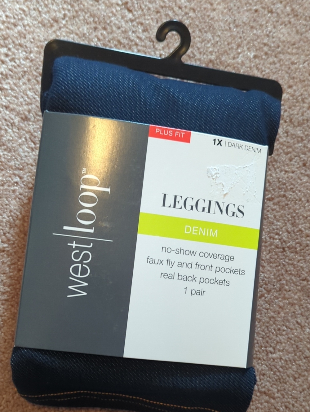 WEST  loop DarkDenims Leggings  Navy Blue.Real Back Pockets 16W-18W. Leggings